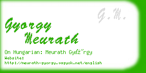 gyorgy meurath business card